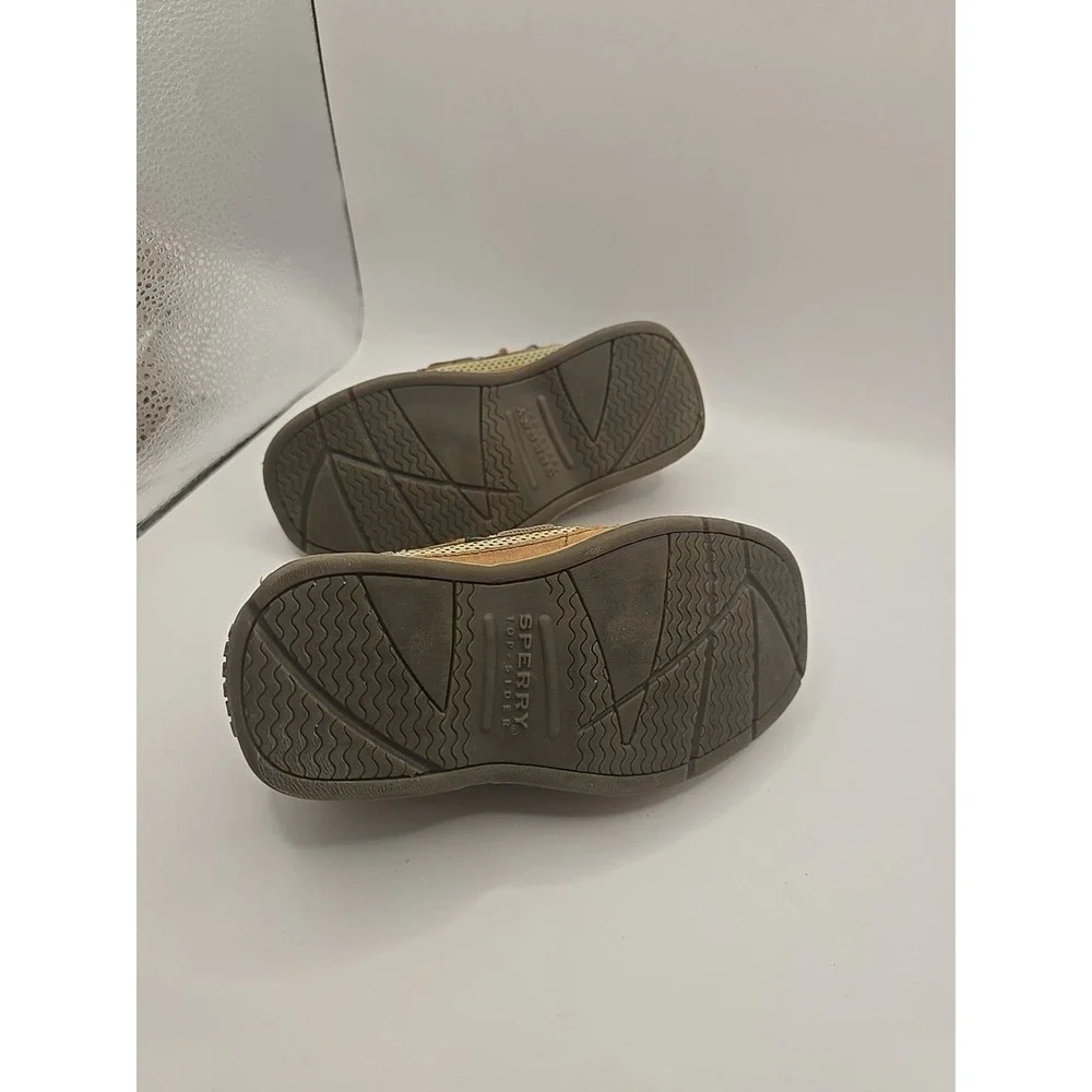 SPERRY KIDS TOP SIDER Child Sz‎ 9.5M Casual Brown Leather